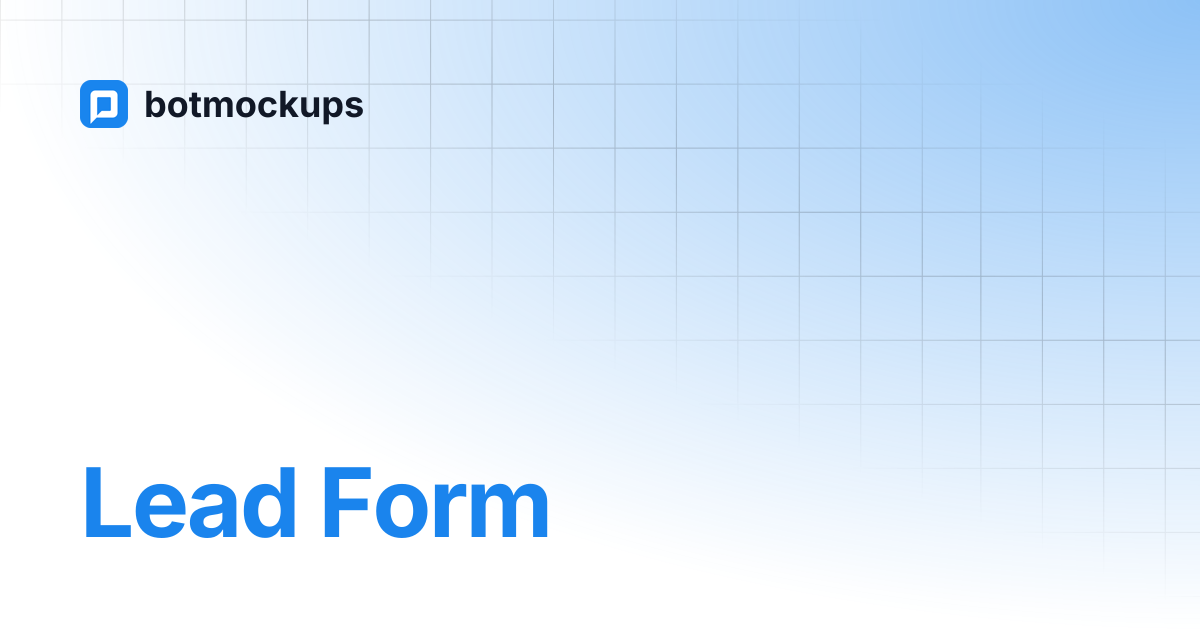 Lead Form | botmockups